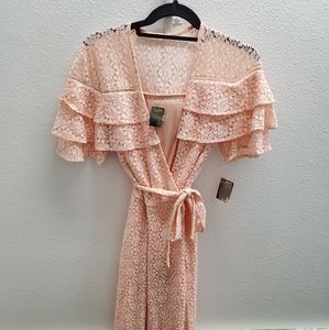 Taylor By Anthropologie Pink Lace Spring Dress
